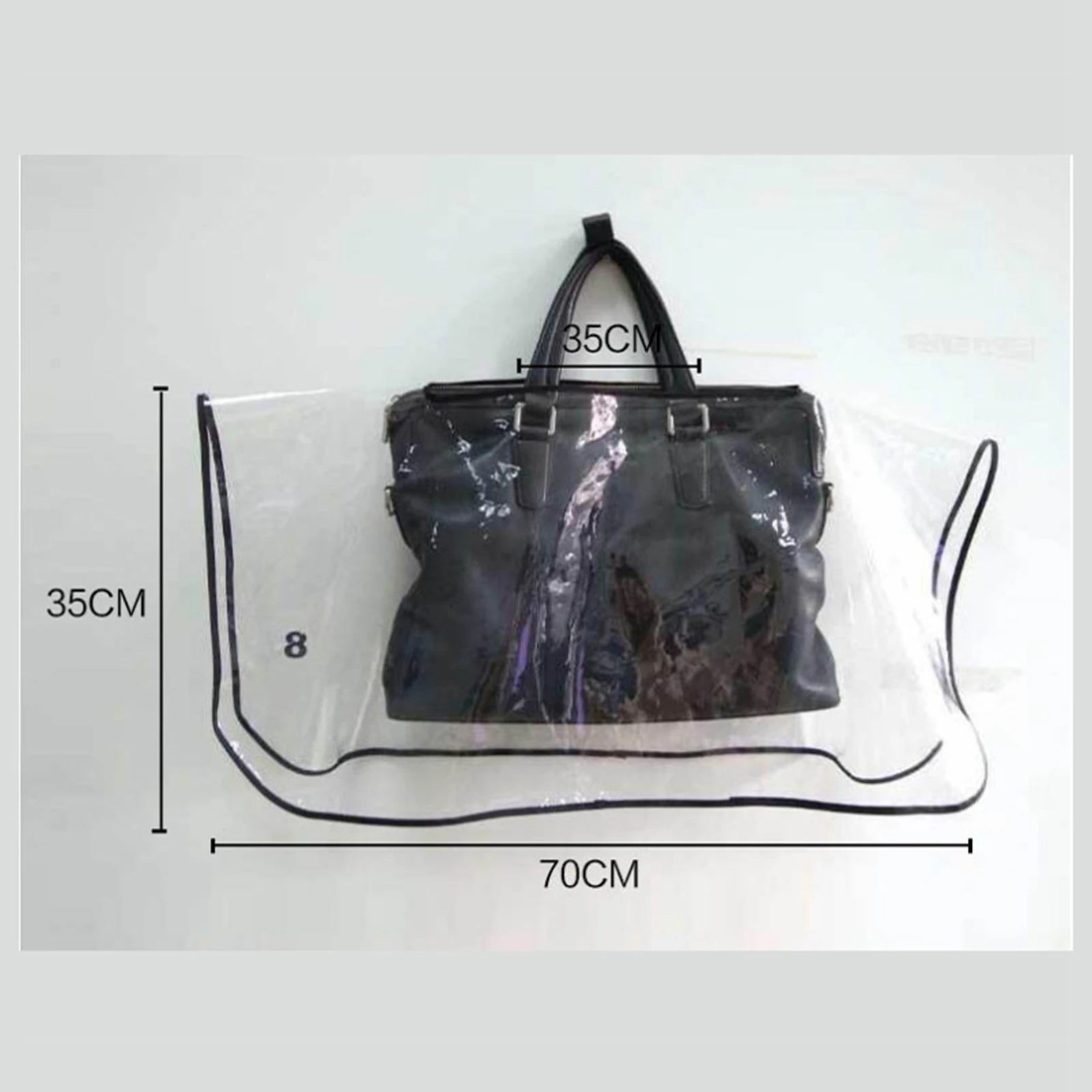 Handbag Cover for Men Women Durable Portable Rain Hood Waterproof Clear Handbag Raincoat Folding Plastic Tote Bag Rain Cover
