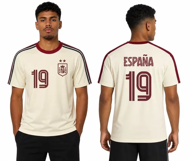 Spanien Champions Fußball Grafik 2010-2026 Champion Fans Kurzarm Gedenk-T-Shirt Familien-Set Y2K Schnelltrocknend