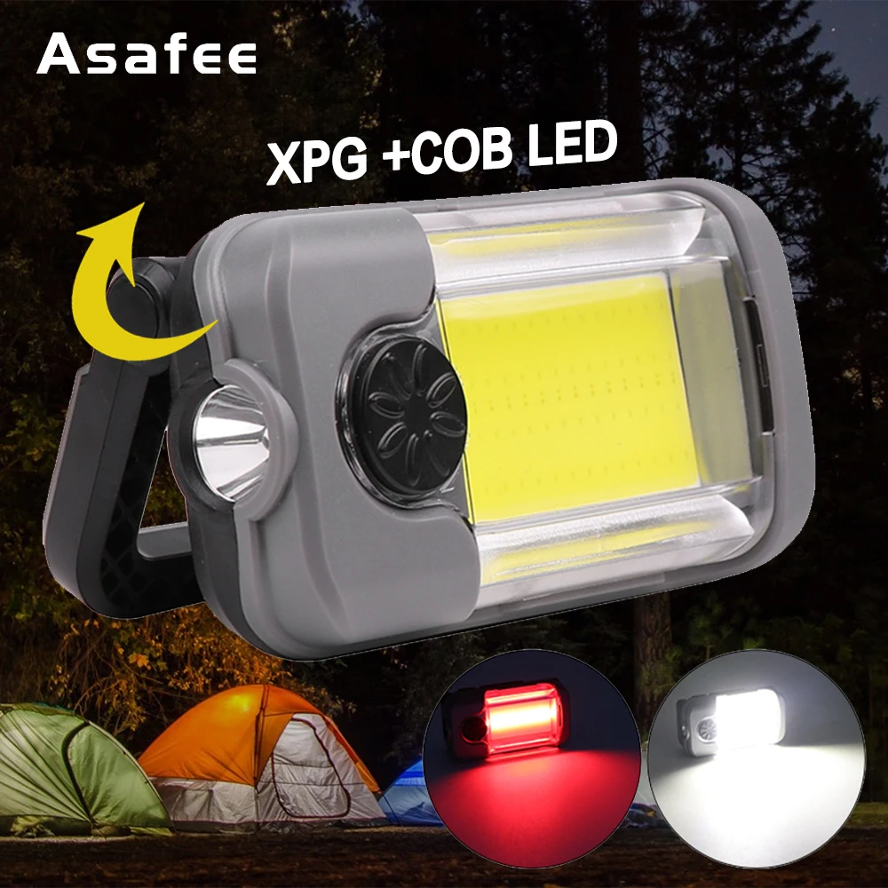 

Asafee Multifunctional Work Light Built-in USB Charging Input And Output Stepless Dimming Folding Work Light