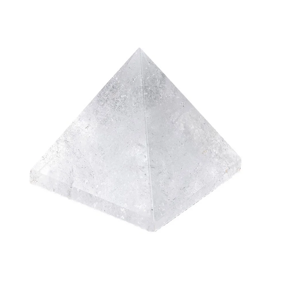 

Natural White crystal Pyramid Cabochon Triangle Clear Quartz Crystal Undrilled Polished Gem Pyramid Stone Crystal Cabochon