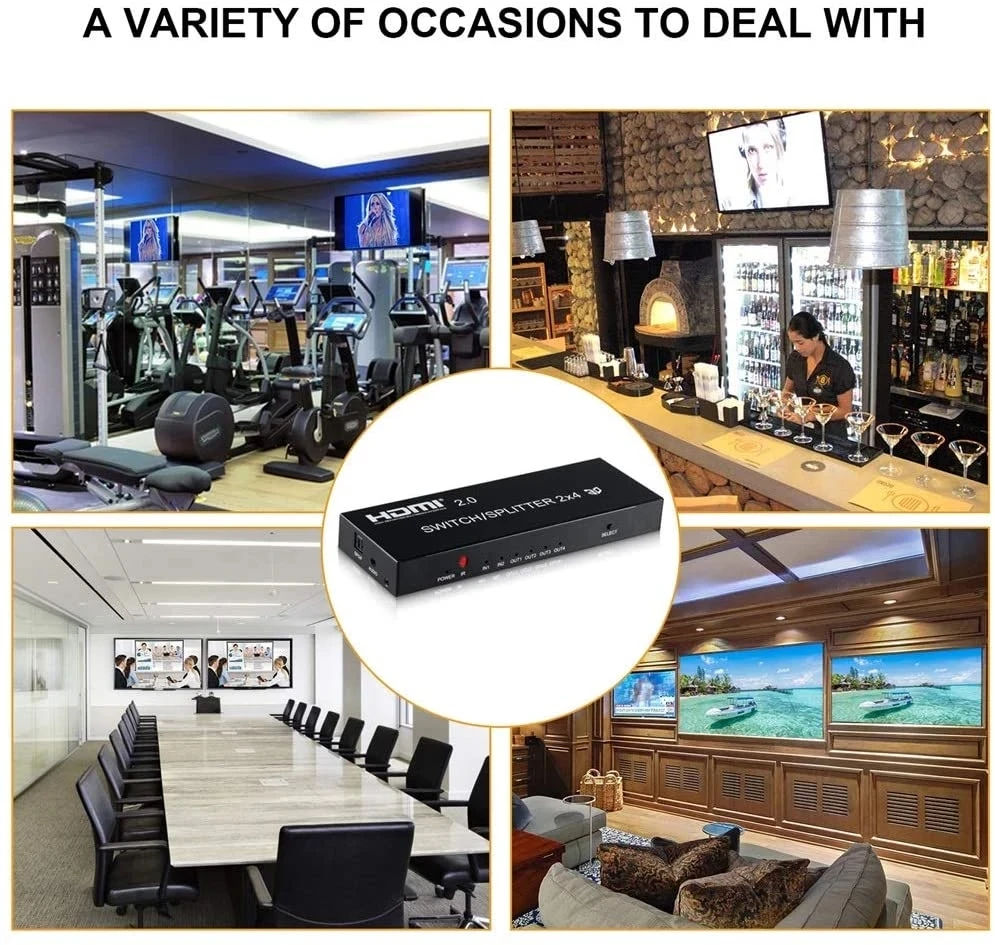 4K 60Hz HDMI ġ й 2x2 2x4 HDMI  ġ PS3, 4 PC hdtv SPDIF  3.5mm  Ⱑִ 2  4  ȯ