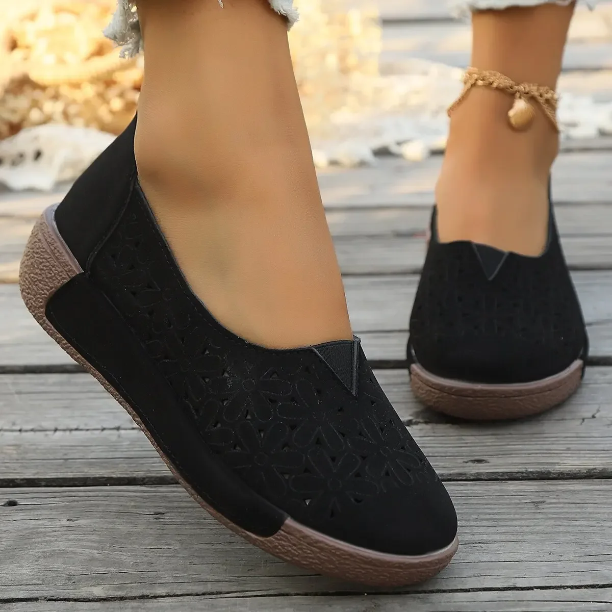 Women Flats Platform Loafers Ladies Genuine Leather Comfort Wedge Moccasins Orthopedic Slip on Casual Shoes 2026 New