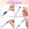 7pcs/Set Reusable Wax Refillable Embroidery Manicure Dotting Tool Nail Art Rhinestone Bead Wax Dotting Pen Otating Glue Point 3