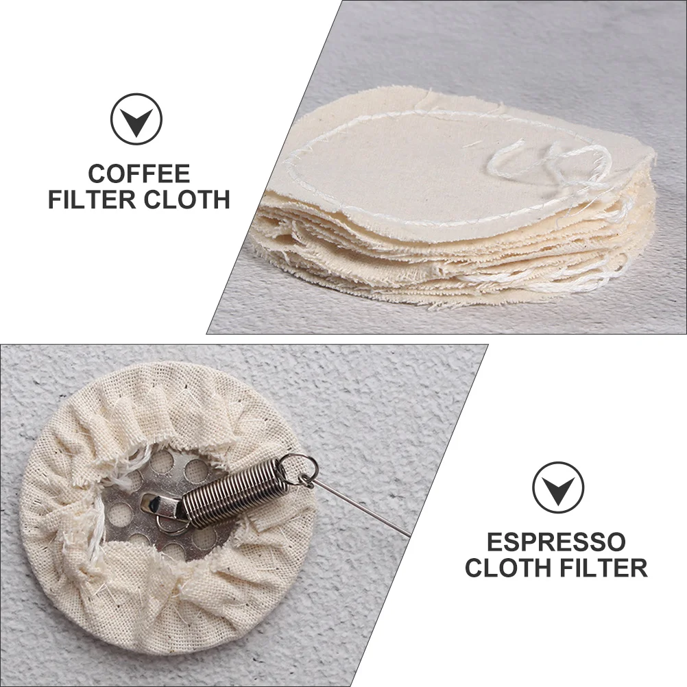 20pcs Syphon Coffee Maker Filter Cotton Replacement Filter Cloth (Beige) coffee maker filter