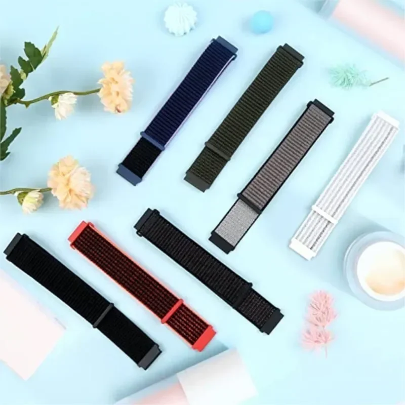 Nylon Sport Loop Bracelet, 22mm/20mm Strap, Universal Smartwatch Band