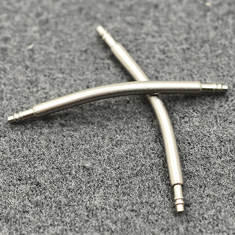 Premium Stainless Steel Curved Spring Bar Set - 10PCS Watch Strap Link Pins for Bracelets (Dia 1.5mm & 1.8mm)