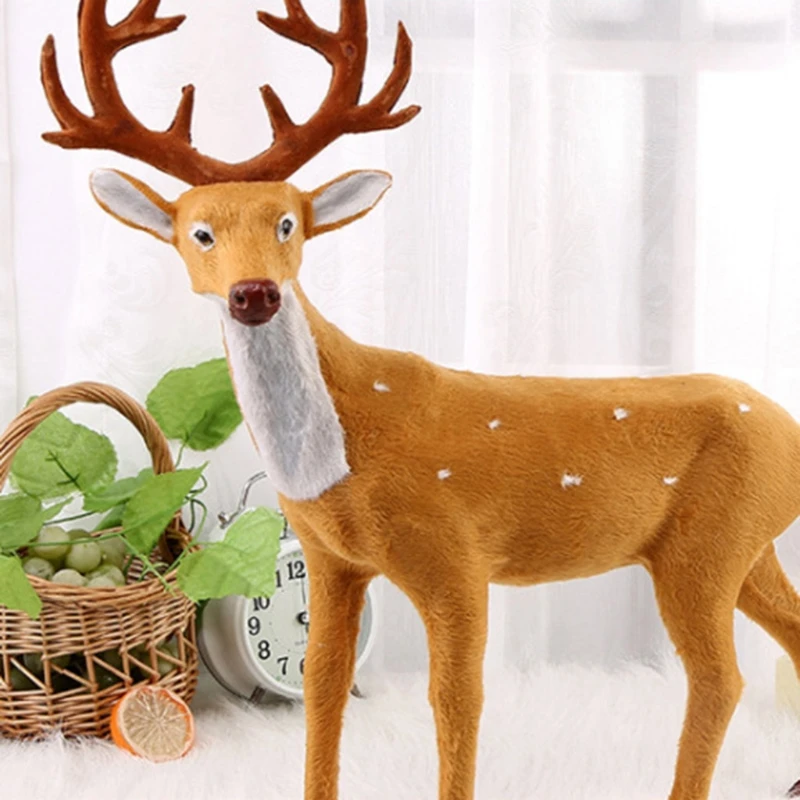Simulation Plüsch Rentier Weihnachten Elch Puppen Urlaub Lebensechte Rentier Figuren Stehend Weihnachten Sika Hirsch 15/20/25/30/35 cm – Detail 10
