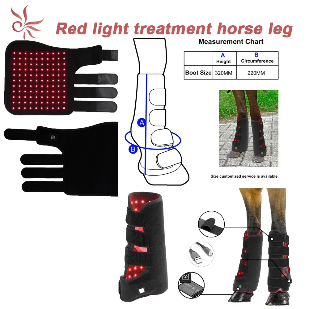 Infrared Pad Led Red Light Therapy Animal Equine Therapy Wrap Pad for Pets Horse Legs Boot Treat Pain Belt Wrap