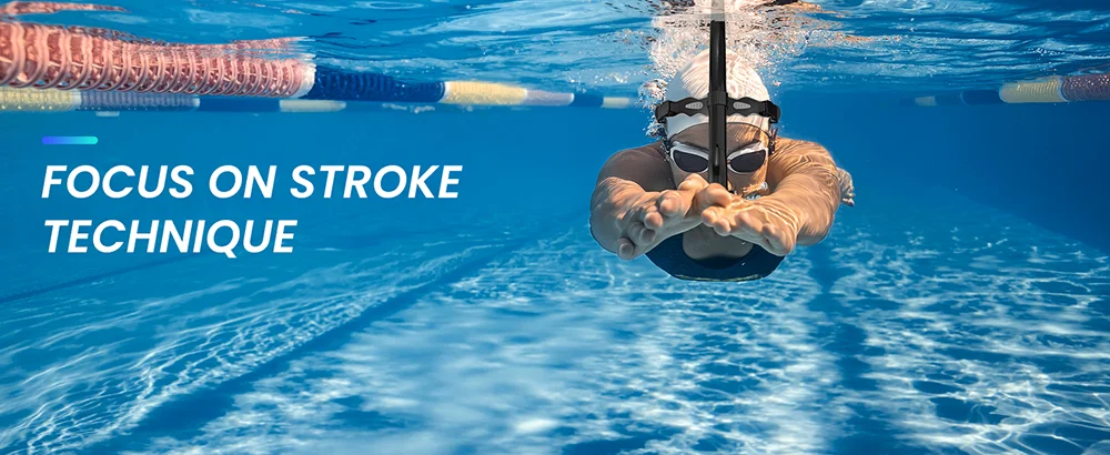 Schwimmtraining, Schnorchel, mittelmontiertes Silikon-Mundstück, Einweg-Spülventil für Runde, Schwimmtraining, Erwachsene, Jugendliche, Kinder – Detail 3