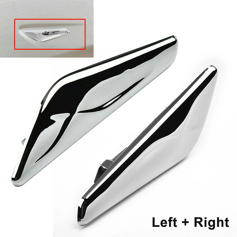 51117338569+51117338570 2pcs Front Fender Right Left Side Chrome Finisher Fit for BMW X3 F25 X4 F26 2013-2017 