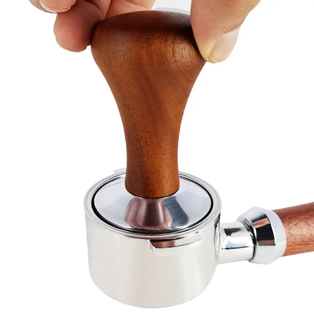 Description Picture 6 of item51mm/53mm/58mm Espresso Coffee Tamper Wood Handle Powder Hammer Espresso Tamper Coffee Distributor Tampers for Coffee Coffeeware