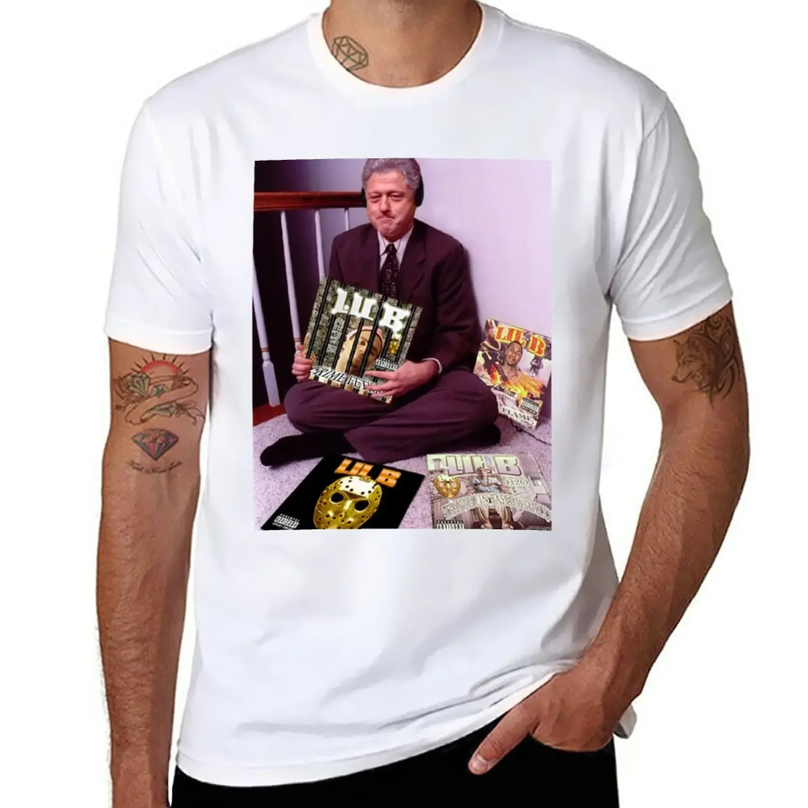 

Bill Clinton listens to Lil B (Rare) T-Shirt cute tops vintage black t-shirts for men