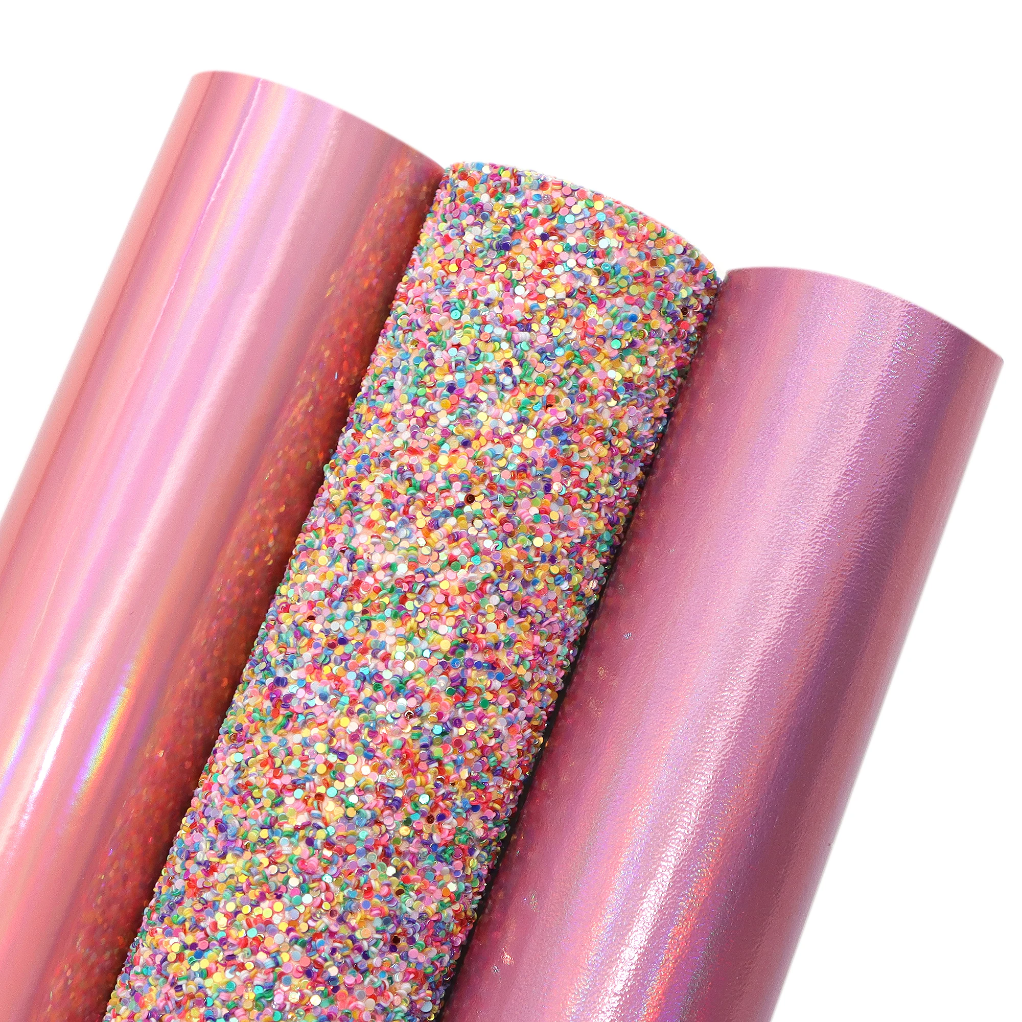 Mix Craft Faux Leather Sheets Glitter Laser Embossed Synthetic Leather Set Vinyl Fabric DIY Earring Bows Home Textile,1Yc28192