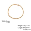 Lucktune bracelet chaine argent homme bracelet aciers inoxydables figaro Figaro chaîne Bracelet pour hommes femmes acier inoxydable largeur 3-10 MM Bracelets Punk bijoux Couple cadeau Pulsera Hombre nouveau