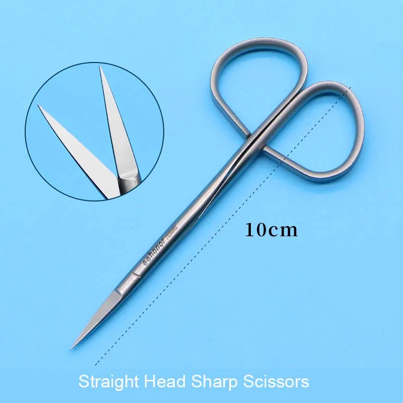 Ophthalmic Tool Surgical Instruments Cornea Scissors Twisted Handle Tissue Separating Scissors Peeling Scissors Eyelid Ophthalmic Surgical Fine Beauty Tools