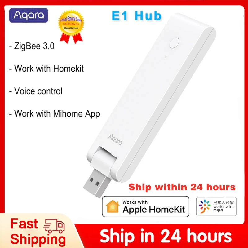 

New AQARA E1 Zigbee Hub USB Smart Gateway Aqara Hub portable Wireless Zigbee Connect Remote For Xiaomi MIHOME For Apple Homekit