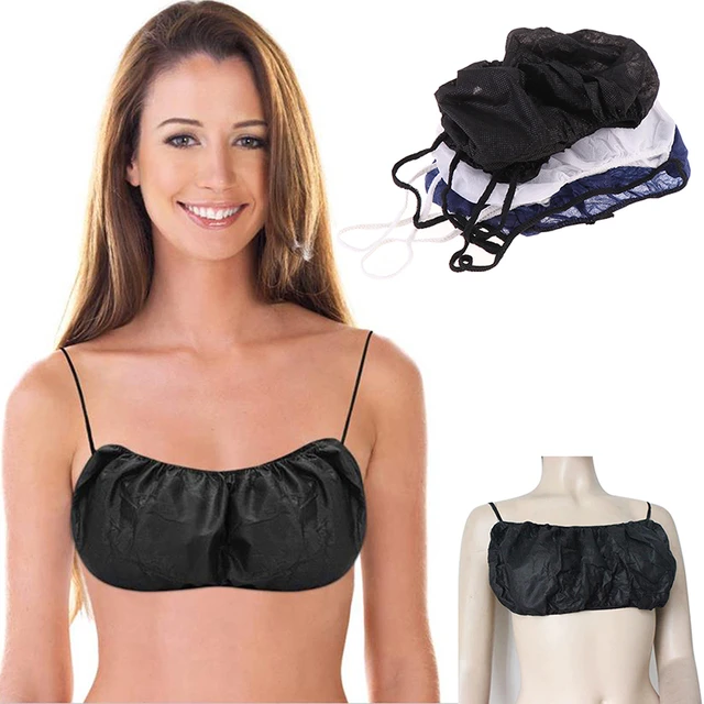 10Pcs Disposable Bra Non-Woven SPA Beauty Salon Massage Women Underwear  Tube Top Wearable In Bathroom - AliExpress