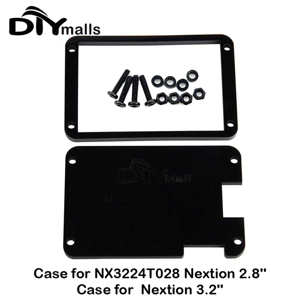 Black Acrylic Plastic Case for Nextion 3.2 NX4024T032 Nextion 2.8 NX3224T028 HMI Touch Display  (Basic version) TFT LCD Panel