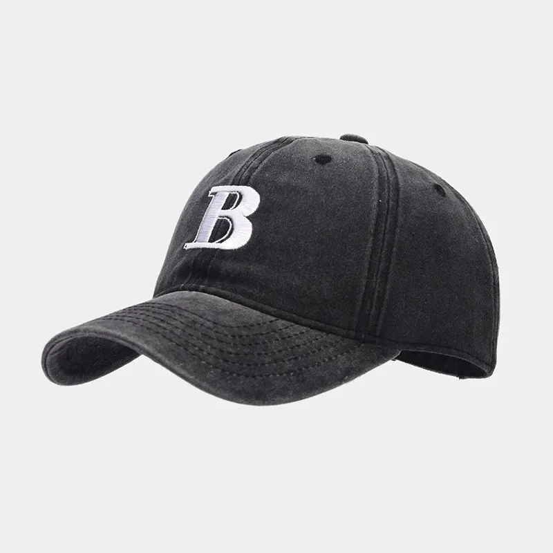 Cotton Letter B  Embroidery Casquette Baseball Cap Adjustable Outdoor Snapback Hats for Men and Women 20 2