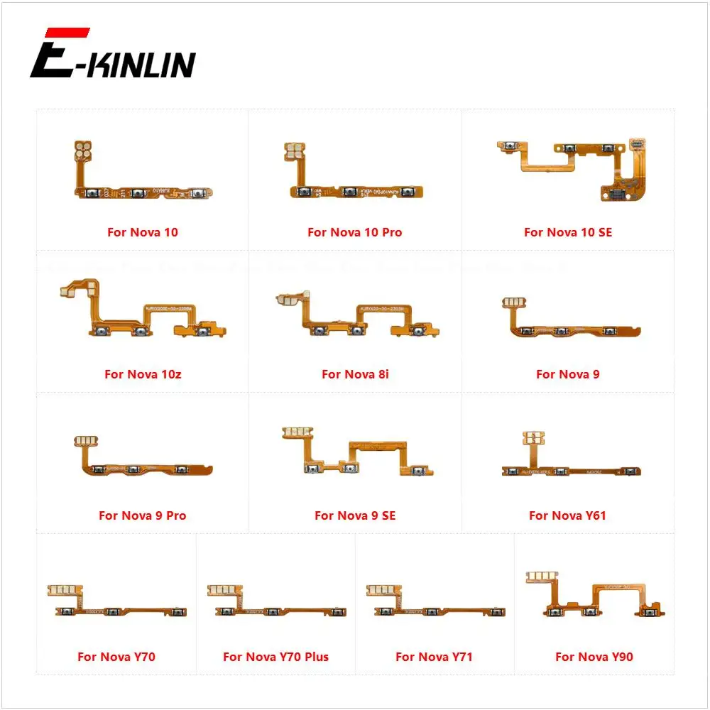 

Power ON OFF Mute Switch Control Key Volume Button Flex Cable For HuaWei Nova 10 10z 9 8i Y61 Y70 Y71 Y90 Pro Plus SE