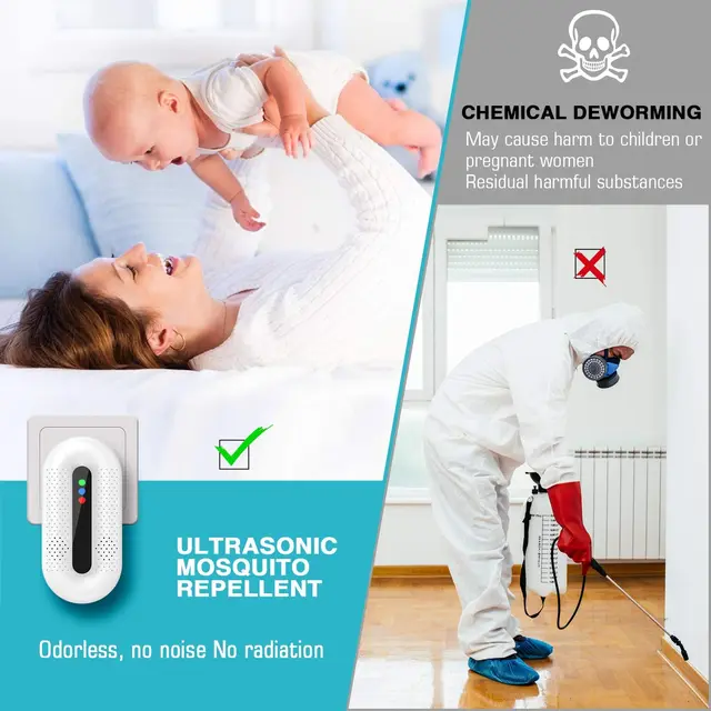 Ultrahangos Kártevő Rovarriasztó 3 In-1 Frekvenciavonási Technológiával, Hatékony Taszító Pók, Egér, Csótány - Image 4