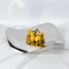 European style silver metal irregular streamlined fruit tray decorations, kitchen and restaurant model room soft decorations 3