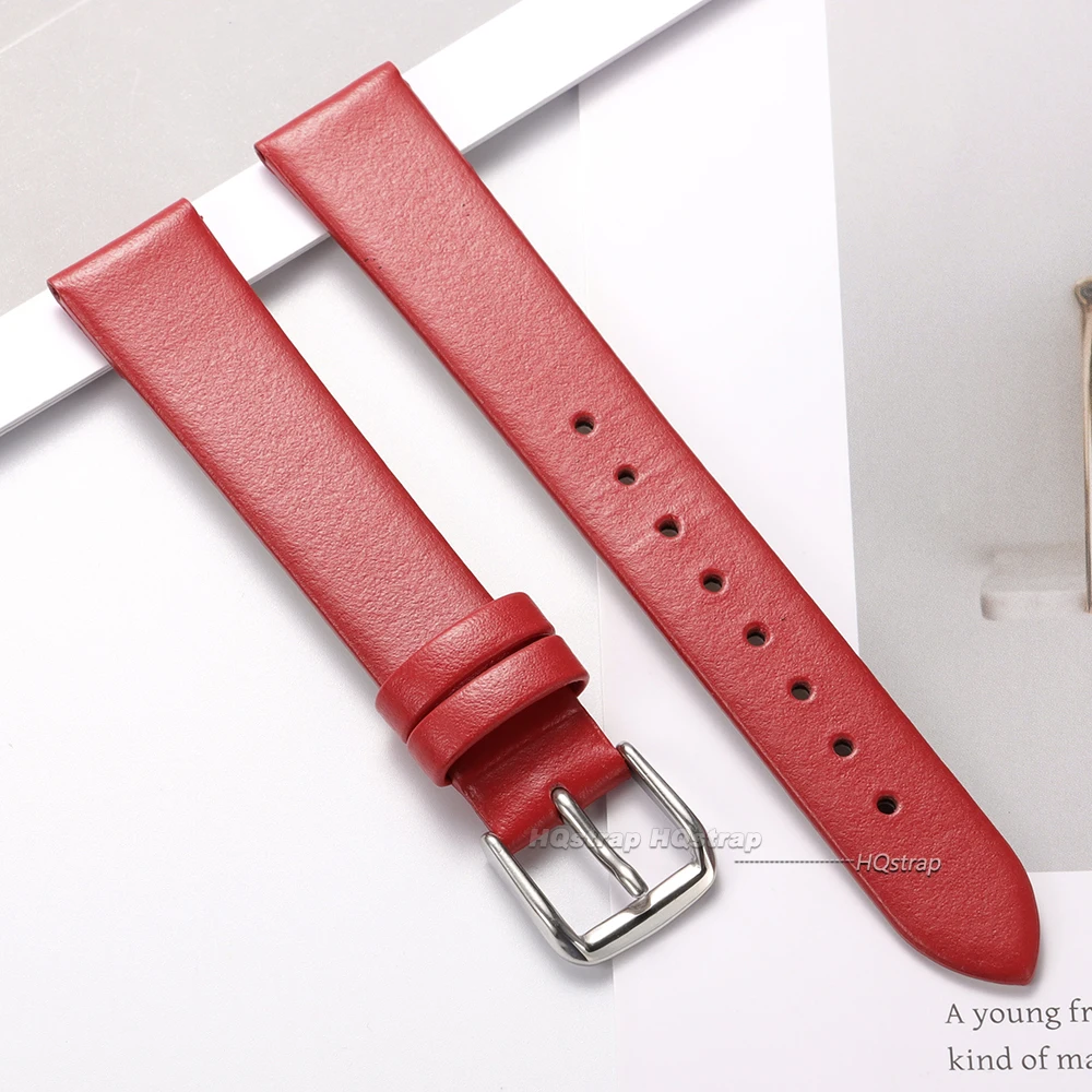 Elegant Slim Leather Watch Strap for Women – High-Quality Universal Replacement Watchband
