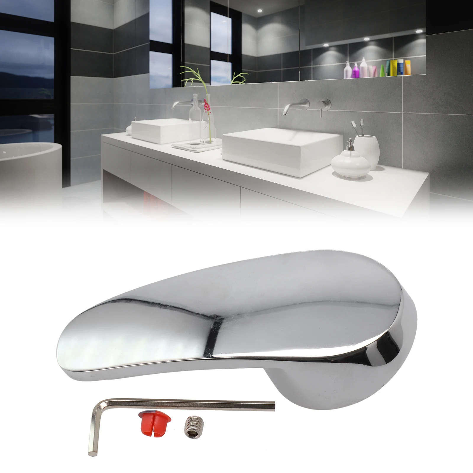 

Faucet Handle Replacement Kitchen/Bathroom Basin Single Lever Mixer Tap Head Handle Hot & Cold Tap Handle Faucet Accessories