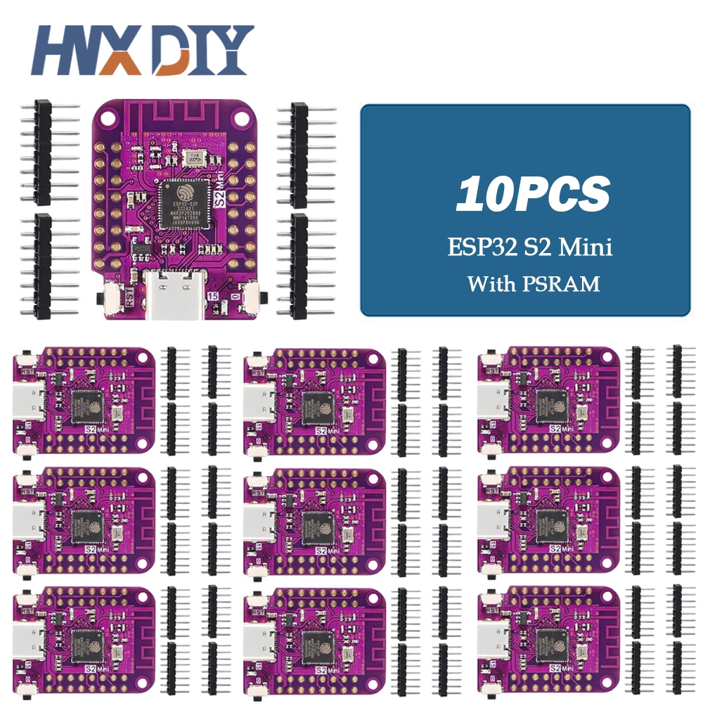 Фото 1-10 шт. ESP32 S2 Mini V1.0.0 WIFI IOT плата на основе ESP32-S2FN4R2 4 МБ флэш 2 Мб PSRAM MicroPython Arduino совместима №2