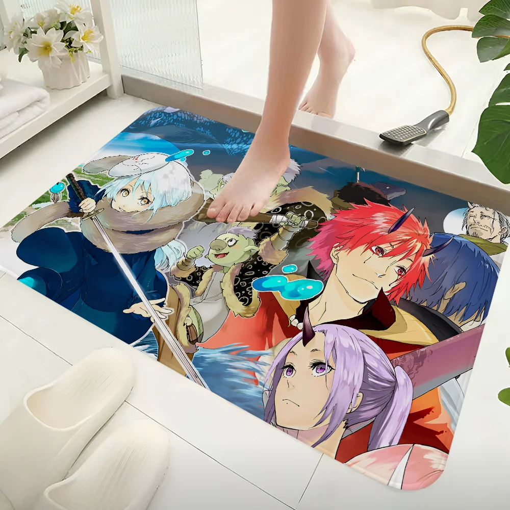 Demon Slime Rimuru Tempest Hallway Carpet Non-Slip Laundry Room Mat Laundry Decor Balcony Child Living Room Toilet Rug 4