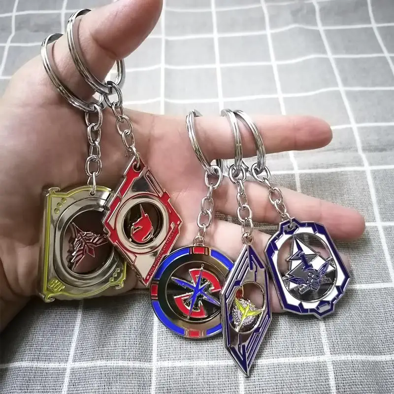 

Animation Freedom Gundam Metal Keychain Bag Pendant Metal Hollow Hanging Ornaments Cartoon Necklace Accessories Small Gift