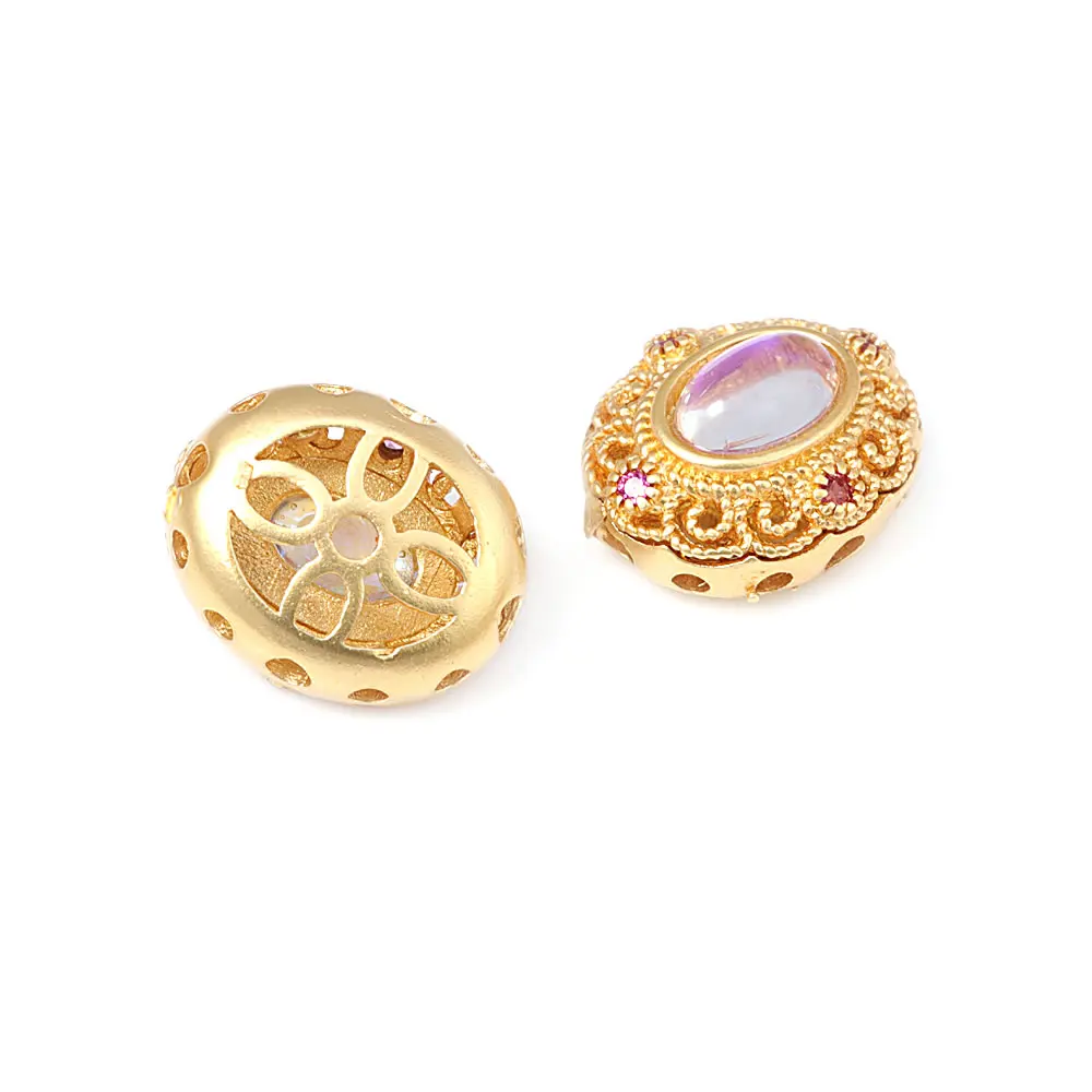 Pulseras de Cuentas Nepalesas Vintage Estilo 5PCS Brasso Dorado Mate Accesorios DIY para Hacer Joyería - details 22