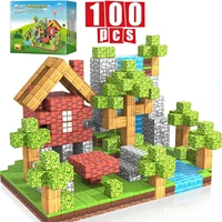 100 יחידות קוביות מגנטיות לבניית צעצועים עבור ילדים וילדות גזע מונטסורי קוביות חושיות עבור מתנה לפעוטות 1