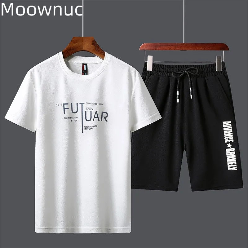 

2023 New Summer Men'S High -Quality Loose Leisure Comfortable Short -Sleeved Set Men'S Trends Fashion Breathable Sport Two-Piece