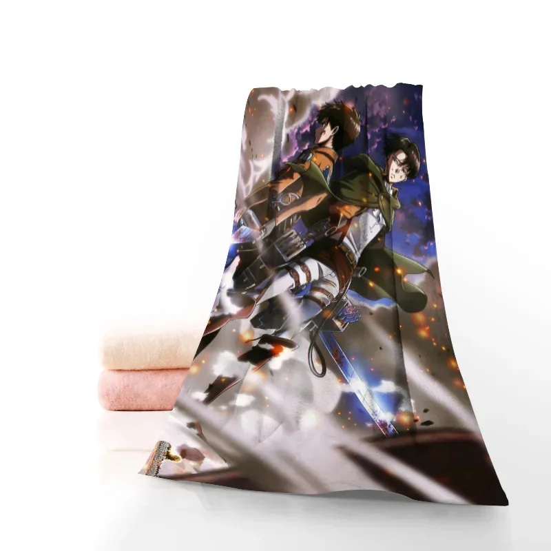 

New Attack on Titan Anime Towels Multiple Color Microfiber Beach Bath Towel Sports Face Towel Customizable Printing Bath Towels