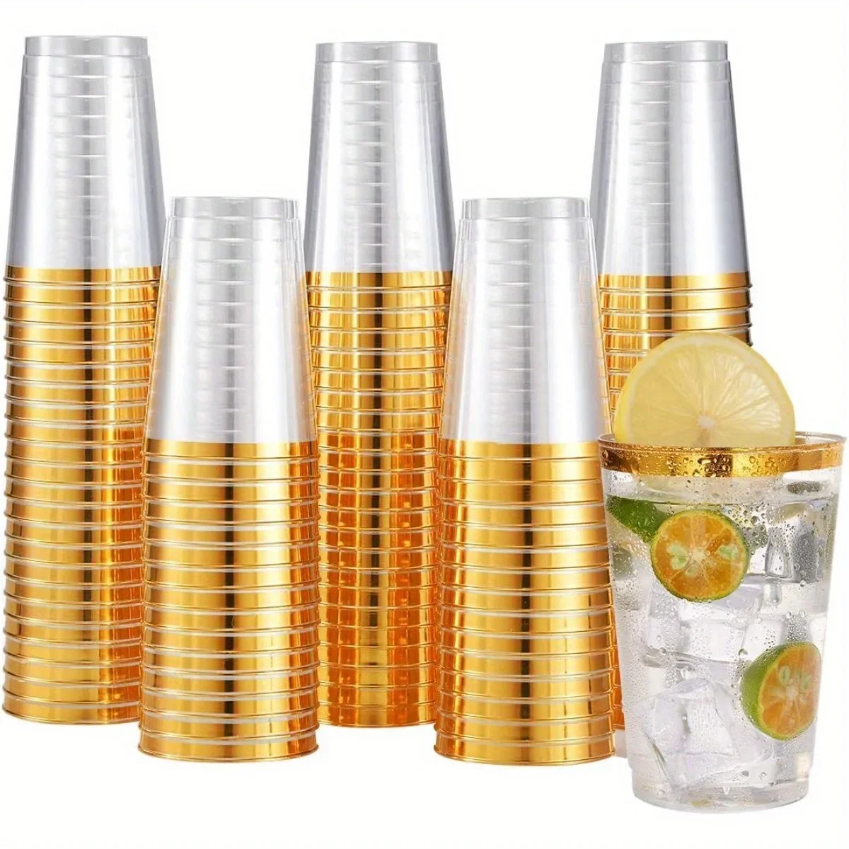 Plastic Cups 10/50/100pcs 10 oz for Weddings Thanksgiving Christmas