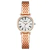 fashion silver steel bracelet band Roman scale dial quartz women watch 6