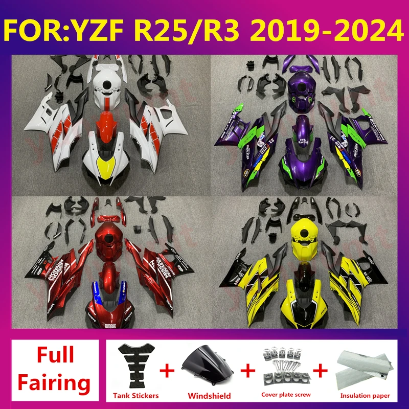 

Motorcycle full Fairing body kit fit for Yamaha R3 19-23 R25 2019 2020 2021 2022 2023 bodywork Injection mold Fairings kits zxmt