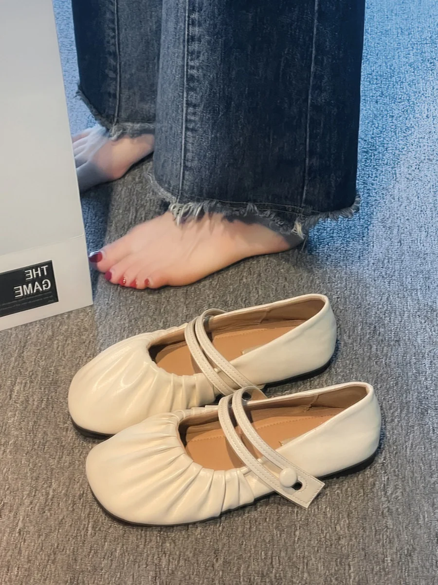 

Туфли женские повседневные с круглым носком, элегантная мягкая удобная обувь для бабушки, летняя обувь для отдыха, Мэри Джейн из ПВХ