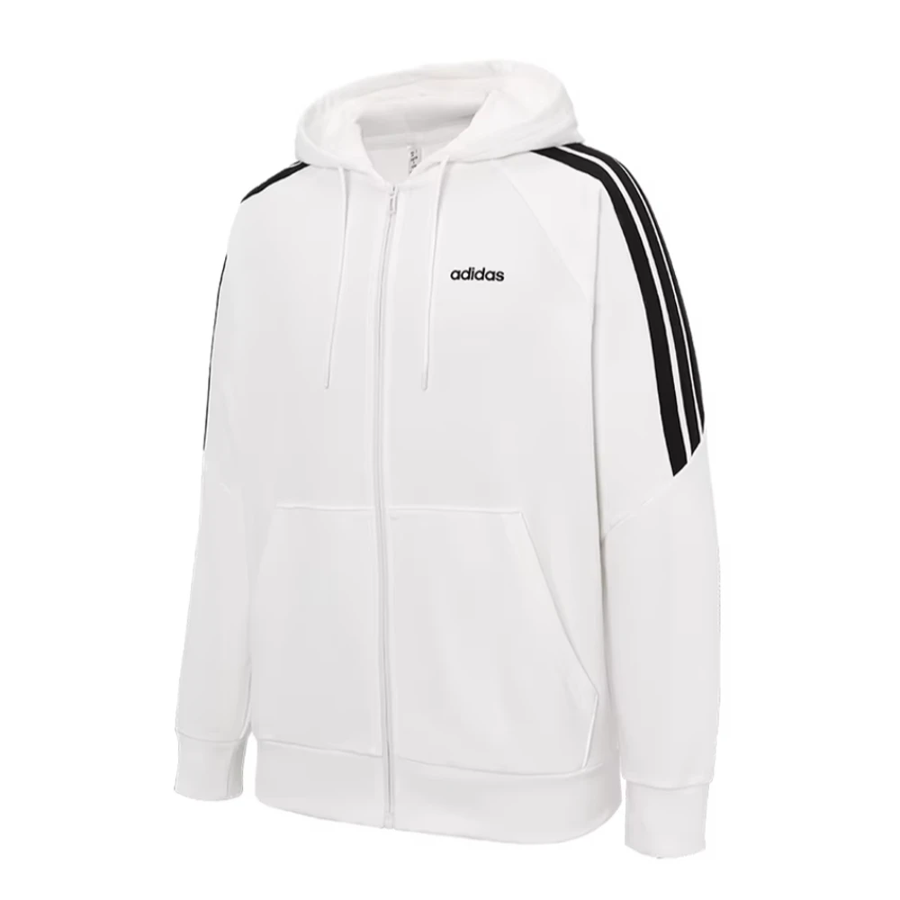 Adidas M 3S FT FZ HDY Classic ZipThrough Hoodie Versatile, Resilient, and Ideal for Daily Adventures and Casual Outings