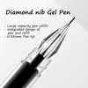 12pcs/mix Diamond Tip Gel Pen, Fine 0.38mm Large-capacity Black/Blue/Red Ink Refill Exam School Office Supplies Stationery 3