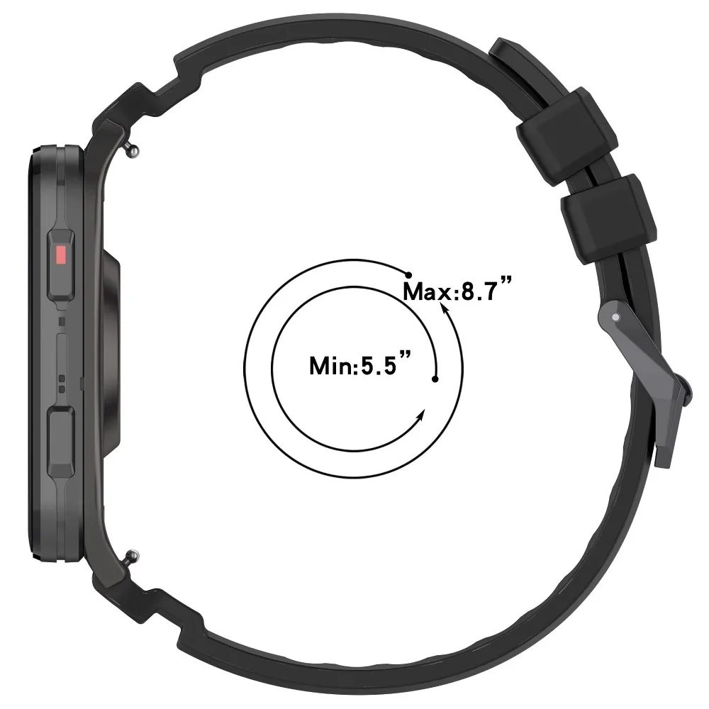 Durable Silicone Strap 24mm – Premium Sports Bracelet Watchband Accessories