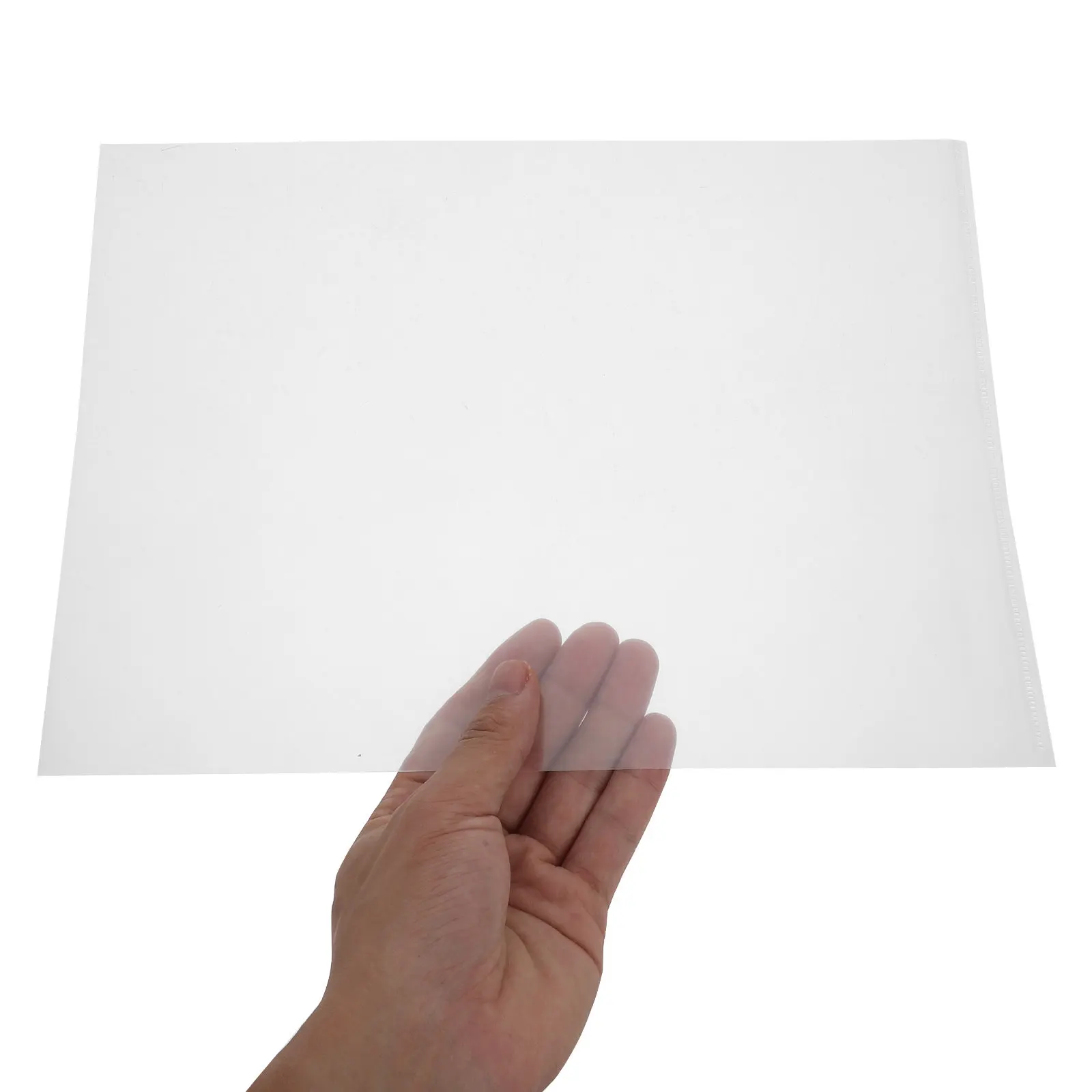 20Pcs 투명 문서 폴더 A4 크기 PP 소재 사무실 학교 가정용 헤비 듀티 페이지 프로텍터 투명 시트