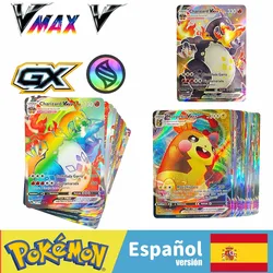 Juego de cartas holográficas Vmax GX Mega Tag para niños, Cartas coleccionables de energía, versión española, regalo, nueva versión Pokemon