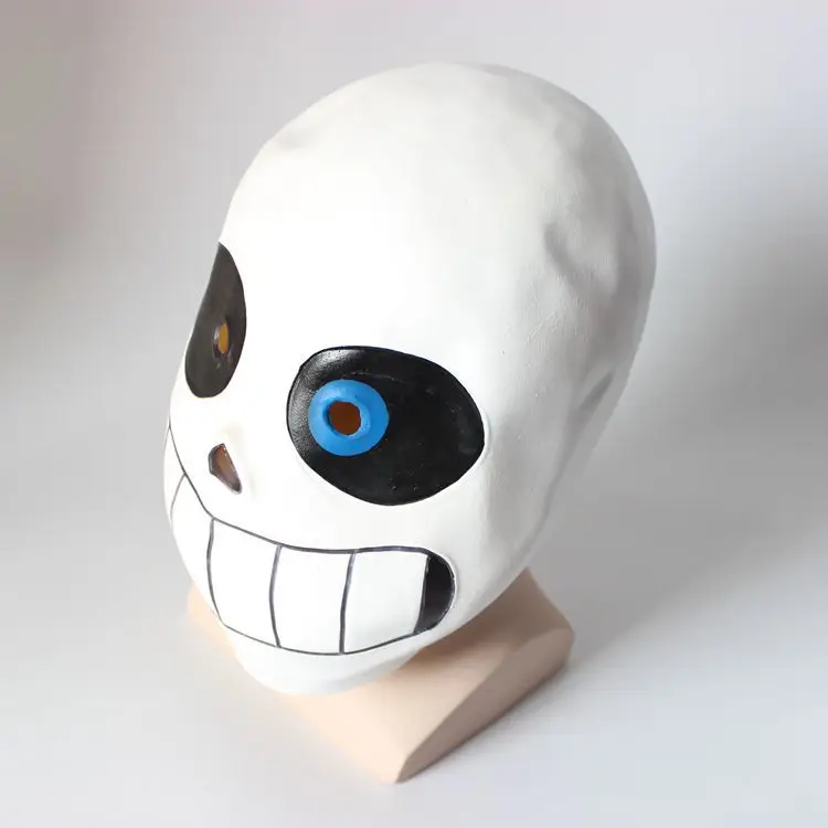 Maschera LED Undertale Sans/Papyrus Per Cosplay Halloween, Bianca, Artigianale