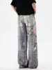2024 Ropa Y2K Streetwear 3D Graphic Print Baggy Jeans Pants For Men 90S Vintage Clothes Straight Gothic Punk Old Denim Trousers 2