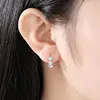 Top Sale 925 Sterling Silver Needle Earrings for Women's Wedding Fashion High Quality Jewelry Crystal Zircon Flower Cute Stud 6