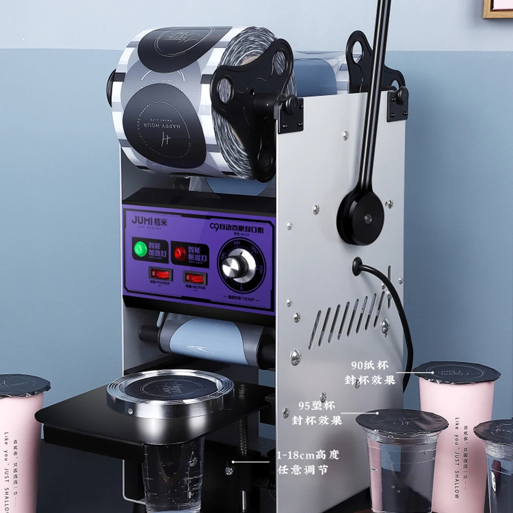 Semi-automatic Paper Cup Sealer Milk Tea shop Film Sealing Machine Commercial Manual Milk Tea Bubble Cup Sealer for Film