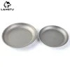 Outdoor Portable Pure Titanium Fruit Vegetable Dish Plate Titanium Alloy Tableware Camping Supplies 4