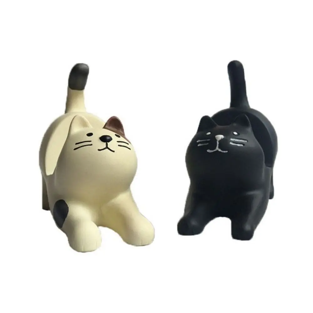 사랑스러운 전화 브래킷 Kawaii 고양이 모델 휴대용 전화 홀더 책상 수지 절묘한 호환 휴대 전화 홈 장식 공예품